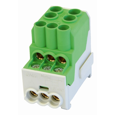 Al/Cu distribution block SDB 100 SIMBLOCK green