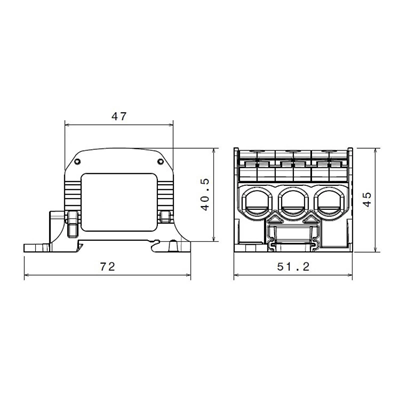 Al/Cu-Schienenverbinder mit Gewinde 87360 SIMBLOCK grau