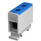 AL/CU threaded terminal block, 1, 5 - 50 mm2, TS 35, 1 track, 2 holes clamp