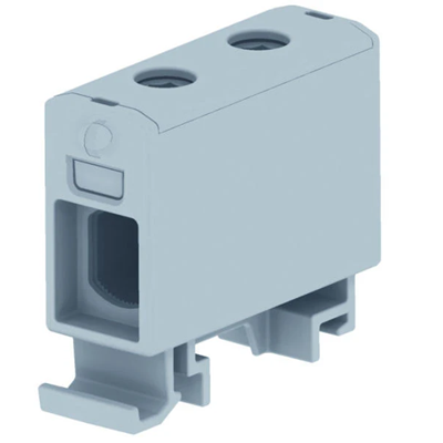 AL/CU threaded terminal block, 1, 5 - 50 mm2, TS 35, 1 track, 2 terminal holes