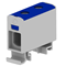 AL/CU threaded terminal block, 1.5 - 16 mm2, TS 35, 1 track, 2 holes clamp