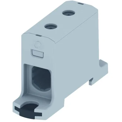 AL/CU threaded terminal block, 25 - 150mm2, TS 35, 1 track, 2 holes clamp
