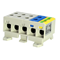 AL/CU threaded terminal block 2.5-35mm2 TS-35 5 insulated tracks yellow-green