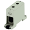 AL/CU threaded terminal block, 6 - 95mm2, TS 35, 1 track, 2 holes clamp