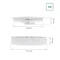 ALGINE ECO 2-in-1 Einbauleuchte 12 W WW 230 V 110° IP20 IK06 170 x 35 mm WEISS rund