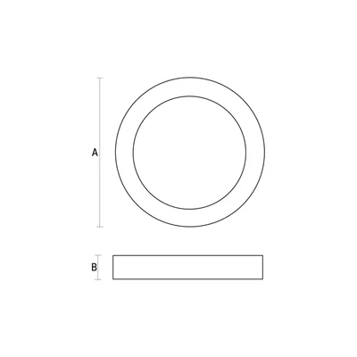 ALGINE ECO LED RONDE 230V 12W IP20 CW PLAFOND cadre blanc MONTAGE EN SURFACE