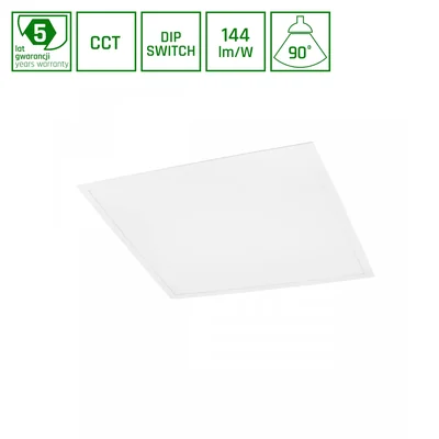 ALGINE PANEL BACKLIGHT 25W/40W/45W CCT 230V 90st IP20 UGR<19 620x620x34MM BIAŁY 5 LAT GWARANCJI
