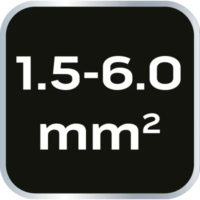 Alicates de crimpado para terminales de 1,5 a 6 mm² (23-13 AWG), 140 mm