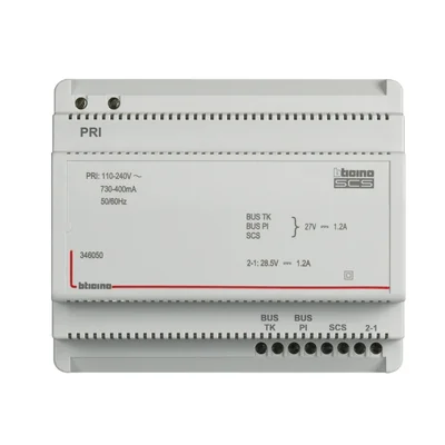 ALIMENTATION POUR SYSTÈME D'INTERPHONE VIDÉO AVEC ADAPTATEUR VIDÉO - 1,2 A - 6 MODULES