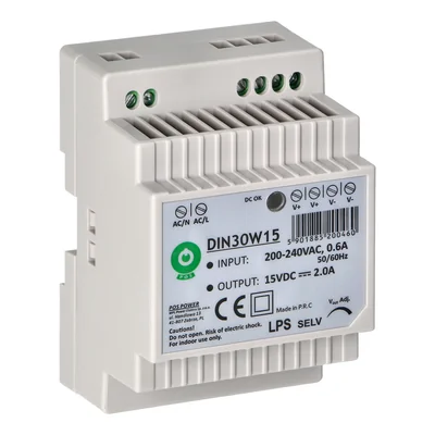 Alimentation sur rail DIN, 15 V CC, 2,0 A