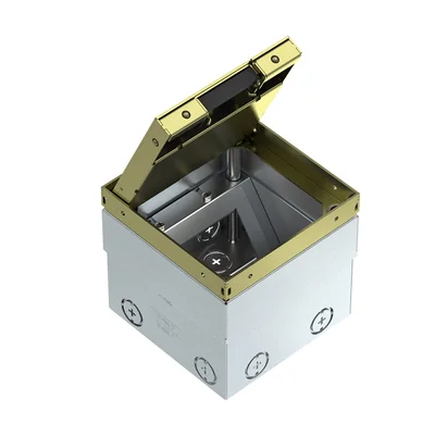 Alimentatore con incasso per rivestimento pavimento UDHOME2, per eventuali apparecchiature, ottone