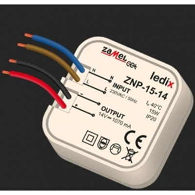 Alimentatore LED da incasso a parete 14V DC 15W