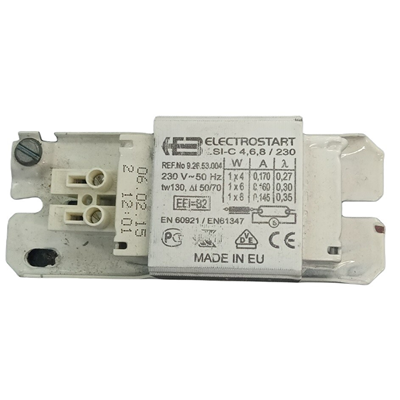  Alimentatore magnetico per lampade fluorescenti ELECTROSTART LSI-C 4/6/8W 230V 50Hz EEI=B2