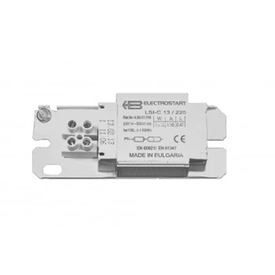  Alimentatore magnetico per lampade fluorescenti ELECTROSTART LSI-C 4/6/8W 230V 50Hz EEI=B2