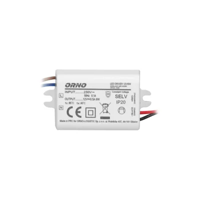 Alimentatore MINI LED per scatola 12VDC 6W, IP20, 55/29,5/22mm