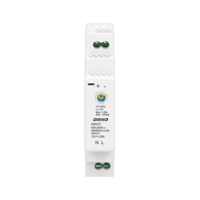 Alimentatore per guida DIN 12 V CC, 1,25 A, 15 W, 1 modulo