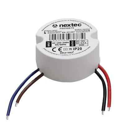 ALIMENTATORE ROTONDO 50mm / 24V / IP20 / 1.25A / 30W