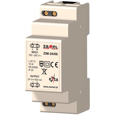 Alimentatore switching 24Vcc 0,6A