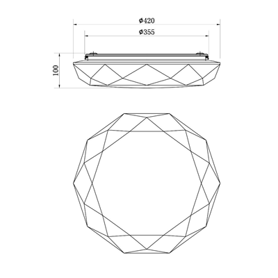 Alta Lámpara de techo blanca