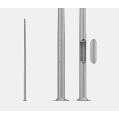 Aluminiummast SAL-6, eloxiertes Edelstahl