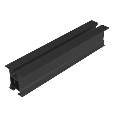 Aluminum profile without side walls with a channel for a T-bolt and a groove, length 2220mm black