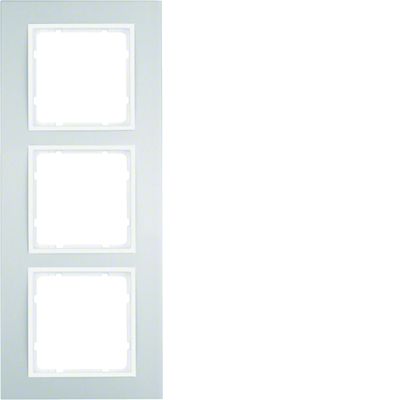 Aluminum/white triple frame