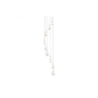 AMBER MILANO E14 IP20 lámpara colgante cromo pantalla cristal