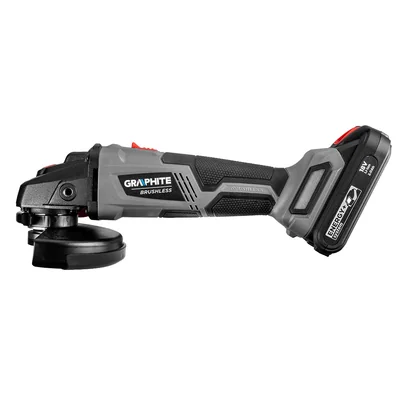 Amoladora angular inalámbrica Energy+ de 18 V con motor sin escobillas y batería de iones de litio, disco de 125 mm, sin batería.