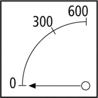 Amperímetro, clase 1, 5, EQ96S-600/5