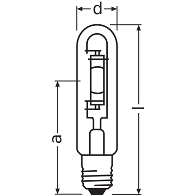 Ampoule à décharge HQI T D PRO 250W E40