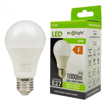 Ampoule classique E27 10W 3000K 900lm