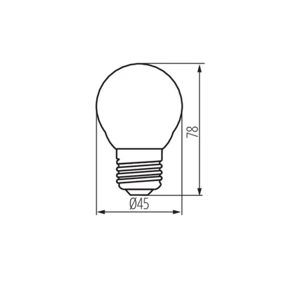 Ampoule décorative XLED 4.5W E27 G45 2700K transparente