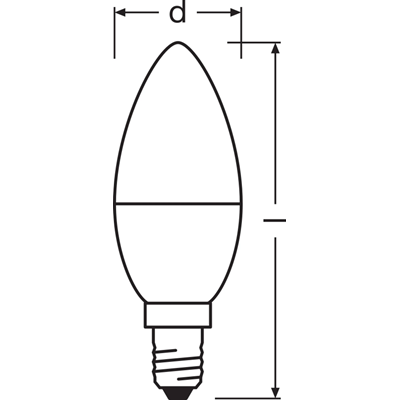 Ampoule LED 4,9W E14 470lm 230V 27000K