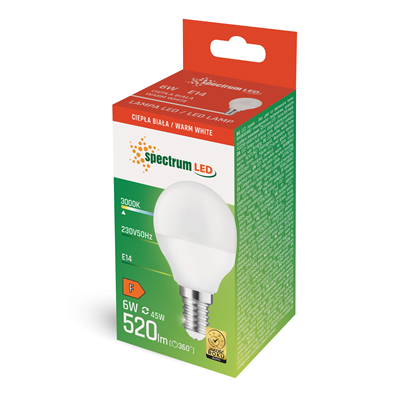 Ampoule LED 6W E14 480lm WW