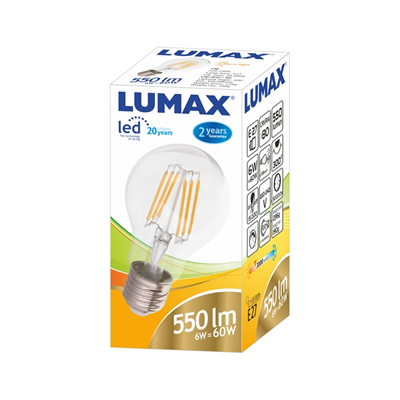 Ampoule LED 6W E27 550lm WW