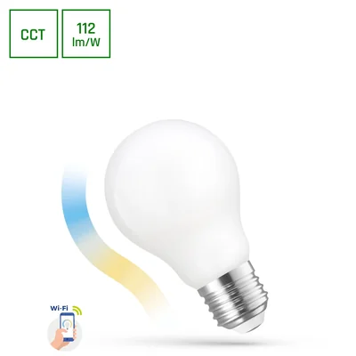 Ampoule LED GLS 5W E-27 COG 230V CCT+DIM MILKY Wi-Fi Spectrum SMART