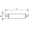 Ampoule LED halogène R7S Philips CorePro 14W (équivalent 120W), 2000 lm, dimmable, 4000K, linéaire D, 14-120W R7S 118 840, garantie 2 ans