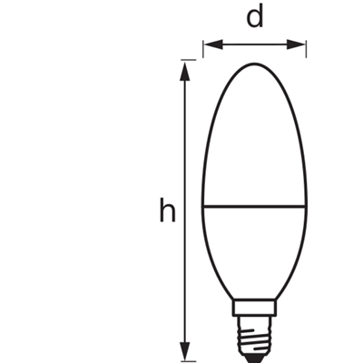 Ampoule LED SMART+ WIFI 5W B40 E14 470lm 2700-6500K 230V