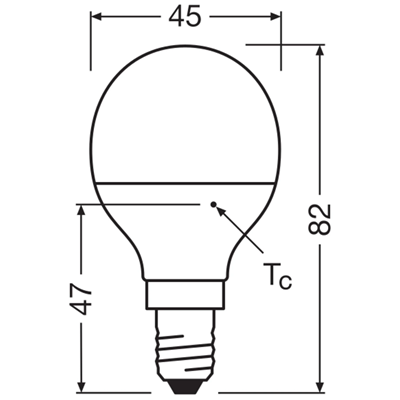 Ampoule LED VALUE CLASSIC P 4.9W 470lm 2700K E14 WW