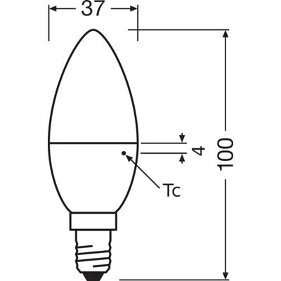 Ampoule LEDVANCE LED VALUE CLASSIC B40 4,9W (40W) 470lm E14 2700K