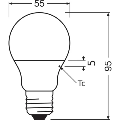 Ampoule LEDVANCE LED VALUE CLASSIC CLA 40 4,9W (40W) 470lm E27 2700K