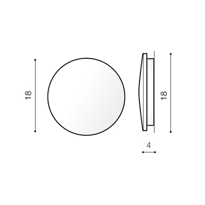 ANCONA M Aplique 9W 700LM 3000K IP54 blanco