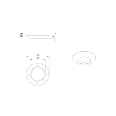Anelli di copertura PD9 Ø 36 mm antracite