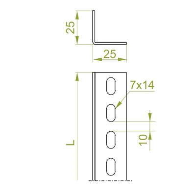 Angle bar, KTP25H25/2