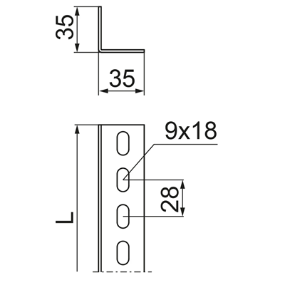 Angle bar, KTT35H35/3E