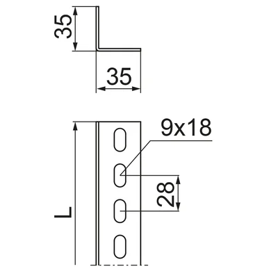 Angle bar, KTT35H35/3E
