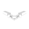 Angle connector for 1F Zumaline busbars, black