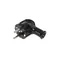 Angled plug with earthing unischuko black