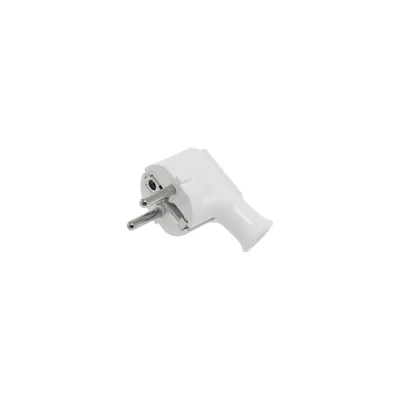 Angled plug with unischuko grounding