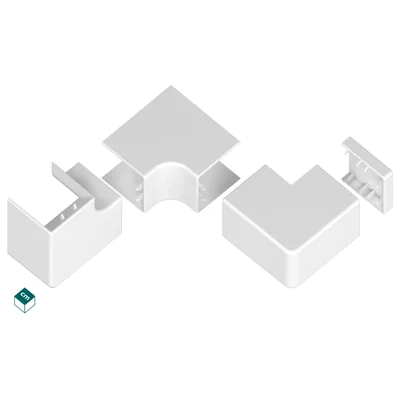 Angolo interno passacavo 40/40 PVC bianco